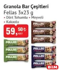 FELLAS GRANOLA BAR ÇEŞİTLERİ 3X23 G FELLAS GRANOLA BAR ÇEŞİTLERİ 3X23 G